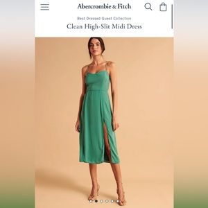 Abercrombie Clean High Slit Midi Dress